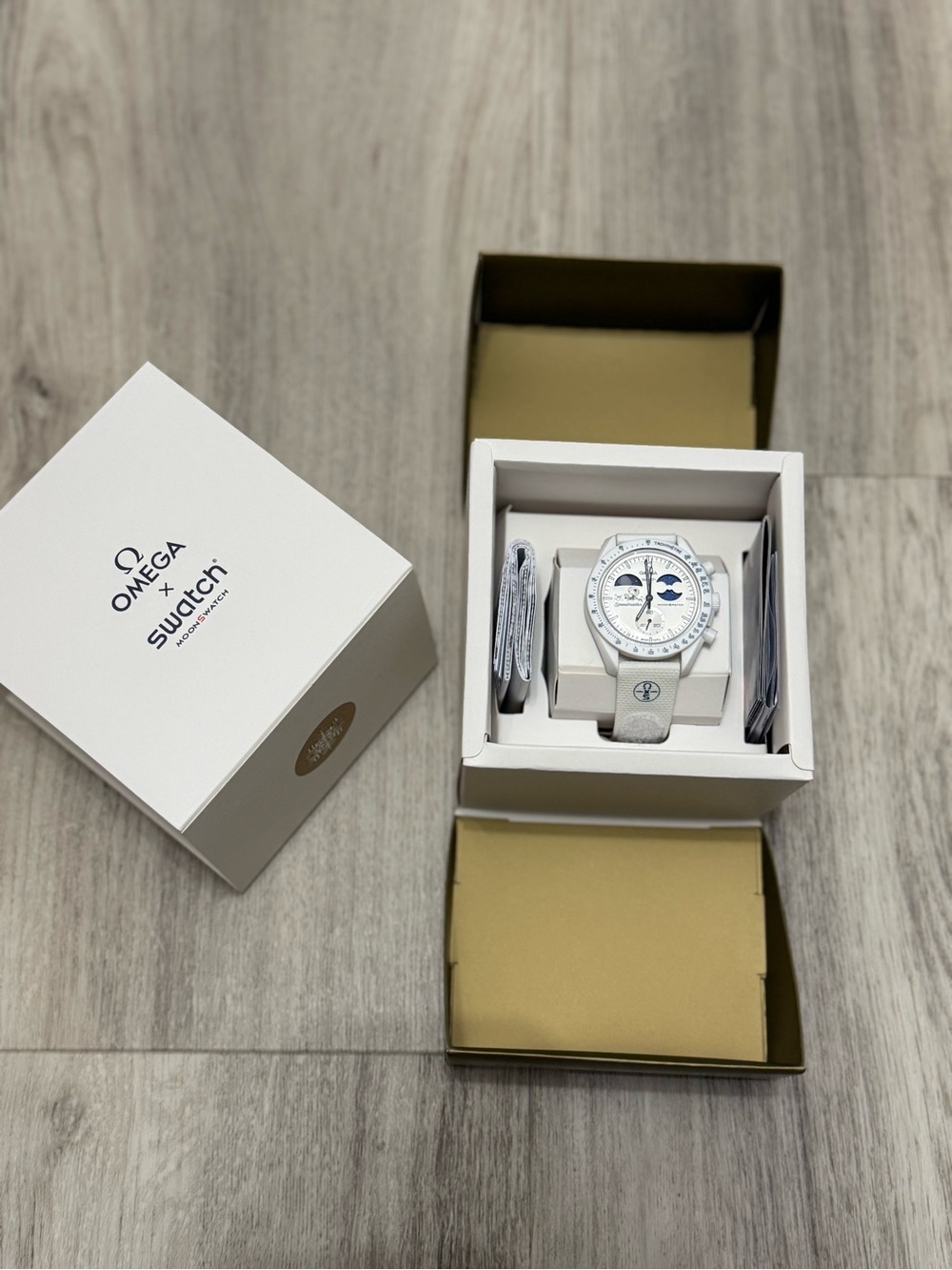 Omega x Swatch White Moonwatch with Blue Accents